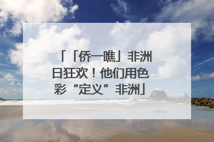「侨一瞧」非洲日狂欢！他们用色彩“定义”非洲