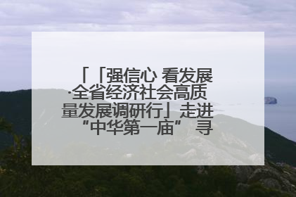 「强信心 看发展·全省经济社会高质量发展调研行」走进“中华第一庙” 寻根伏羲 祭祖龙城