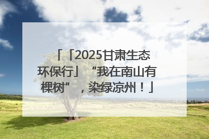 「2025甘肃生态环保行」“我在南山有棵树”，染绿凉州！