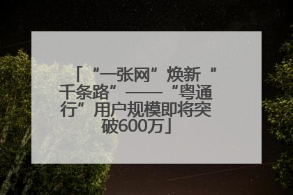 “一张网”焕新“千条路”——“粤通行”用户规模即将突破600万
