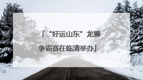 “好运山东”龙狮争霸赛在临清举办