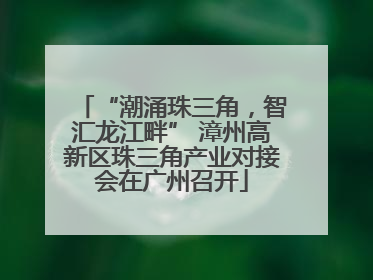 “潮涌珠三角，智汇龙江畔” 漳州高新区珠三角产业对接会在广州召开