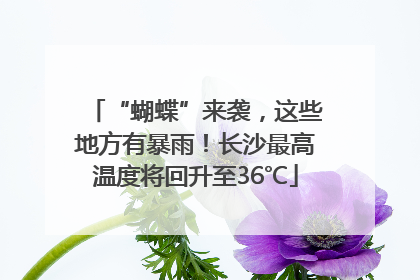“蝴蝶”来袭，这些地方有暴雨！长沙最高温度将回升至36℃