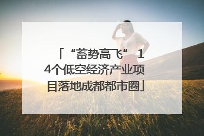“蓄势高飞” 14个低空经济产业项目落地成都都市圈