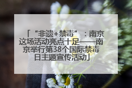 “非遗+禁毒”：南京这场活动亮点十足——南京举行第38个国际禁毒日主题宣传活动