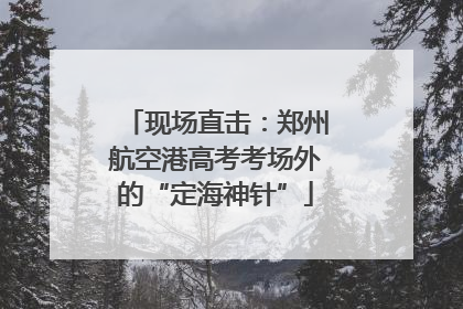 现场直击：郑州航空港高考考场外的“定海神针”
