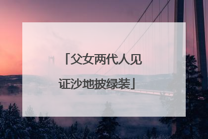 父女两代人见证沙地披绿装