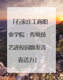 石家庄工商职业学院：传统技艺进校园焕发青春活力