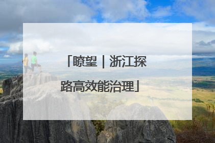 瞭望｜浙江探路高效能治理