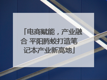 电商赋能，产业融合 平阳腾蛟打造笔记本产业新高地