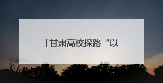 甘肃高校探路“以创为梯”育人 解锁学生综合创新力