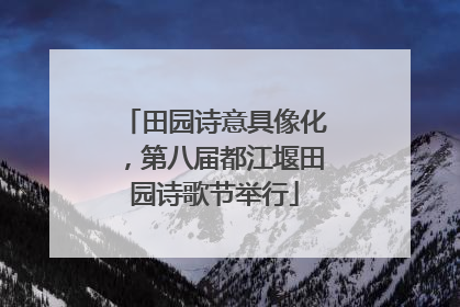 田园诗意具像化，第八届都江堰田园诗歌节举行