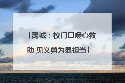 禹城：校门口暖心救助 见义勇为显担当