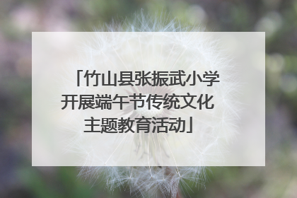 竹山县张振武小学开展端午节传统文化主题教育活动