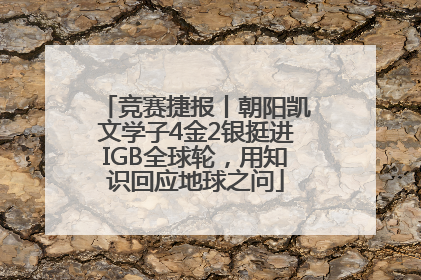 竞赛捷报丨朝阳凯文学子4金2银挺进IGB全球轮，用知识回应地球之问