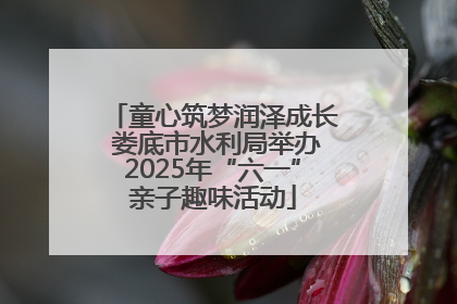 童心筑梦润泽成长 娄底市水利局举办2025年“六一”亲子趣味活动