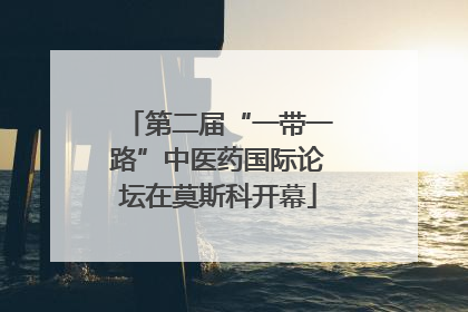 第二届“一带一路”中医药国际论坛在莫斯科开幕
