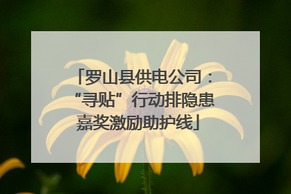 罗山县供电公司：“寻贴”行动排隐患 嘉奖激励助护线