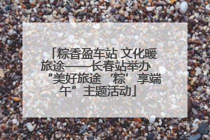 粽香盈车站 文化暖旅途——长春站举办 “美好旅途‘粽’享端午”主题活动