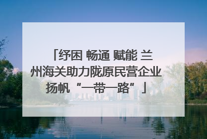 纾困 畅通 赋能 兰州海关助力陇原民营企业扬帆“一带一路”