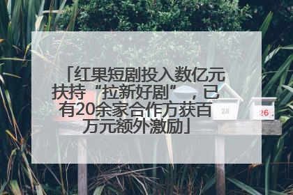 红果短剧投入数亿元扶持“拉新好剧”，已有20余家合作方获百万元额外激励