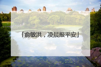 俞敏洪，凌晨报平安