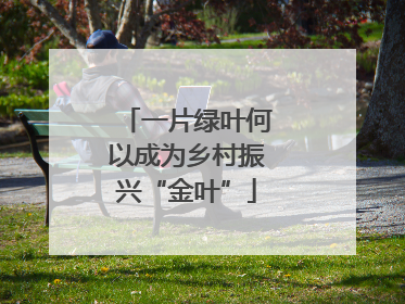 一片绿叶何以成为乡村振兴“金叶”