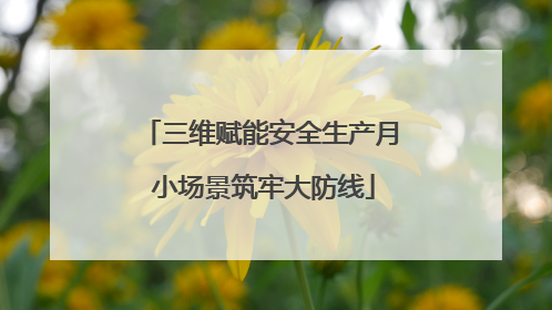 三维赋能安全生产月 小场景筑牢大防线