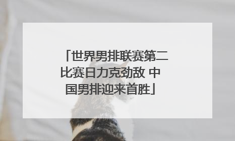 世界男排联赛第二比赛日力克劲敌 中国男排迎来首胜
