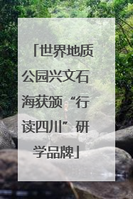 世界地质公园兴文石海获颁“行读四川”研学品牌