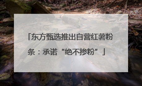 东方甄选推出自营红薯粉条：承诺“绝不掺粉”