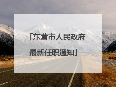 东营市人民政府最新任职通知