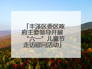 丰泽区委区政府主要领导开展“六一”儿童节走访慰问活动