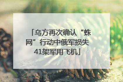 乌方再次确认“蛛网”行动中俄军损失41架军用飞机