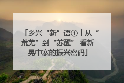 乡兴“新”语①丨从“荒芜”到“苏醒” 看新晃中寨的振兴密码
