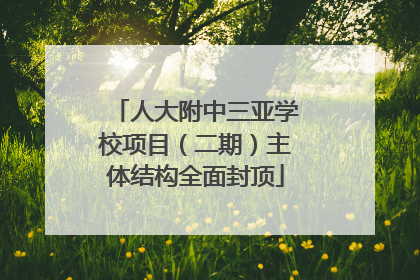 人大附中三亚学校项目（二期）主体结构全面封顶