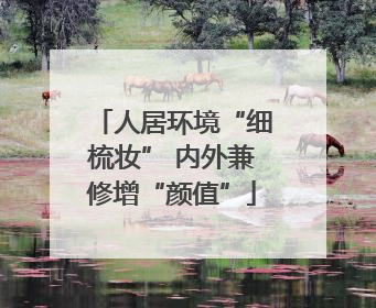 人居环境“细梳妆” 内外兼修增“颜值”