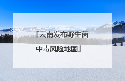 云南发布野生菌中毒风险地图