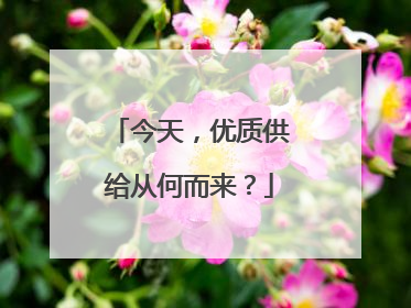 今天，优质供给从何而来？