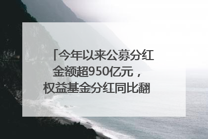 今年以来公募分红金额超950亿元，权益基金分红同比翻倍｜招财猫