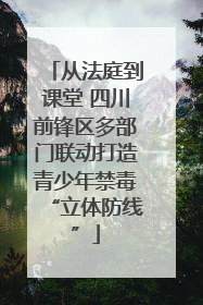 从法庭到课堂 四川前锋区多部门联动打造青少年禁毒“立体防线”