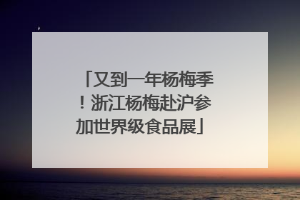 又到一年杨梅季！浙江杨梅赴沪参加世界级食品展