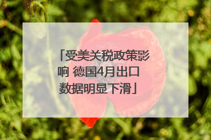 受美关税政策影响 德国4月出口数据明显下滑
