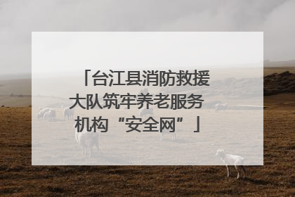 台江县消防救援大队筑牢养老服务机构“安全网”