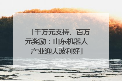 千万元支持、百万元奖励：山东机器人产业迎大波利好