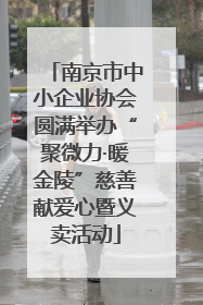 南京市中小企业协会圆满举办“聚微力·暖金陵”慈善献爱心暨义卖活动