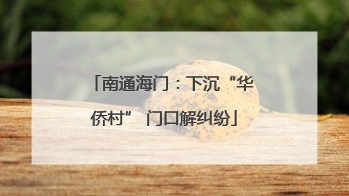 南通海门：下沉“华侨村” 门口解纠纷