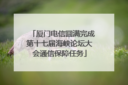 厦门电信圆满完成第十七届海峡论坛大会通信保障任务