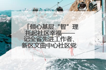 倾心基层“智”理 托起社区幸福——记全省先进工作者、新区文曲中心社区党委书记董世弘