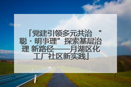 党建引领多元共治 “聪・明事理”探索基层治理 新路径——月湖区化工厂社区新实践
